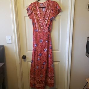 Temofon floral wrap dress. Size XL